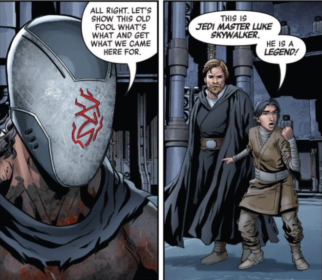 They stumbled into the Knights of Ren. Ben is a cute kid who loves Luke.