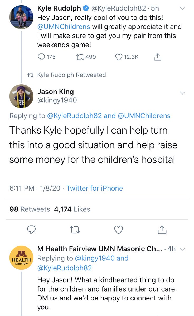 darrenrovell's tweet photo. The Kyle Rudolph game-used glove story has taken an awesome turn. Way to go, @kingy1940. https://t.co/nR5nOJmemO