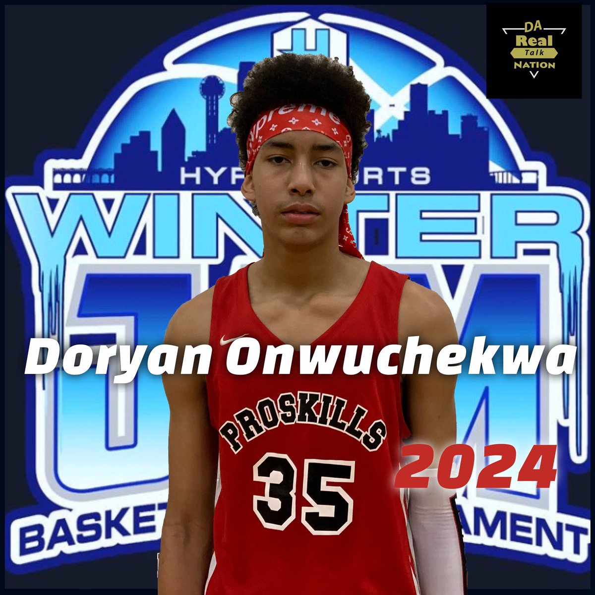 @hypesports #WinterJam2020 had plenty of LENGTH in the 8th a grade Division: @pro_2024 6’7 post DORYAN ONWUCHEKWA is still a work in progress but he rebounds well, alters opponent’s shots, soft touch on his shots! HIGH CEILING HERE #DaREALtalkNation