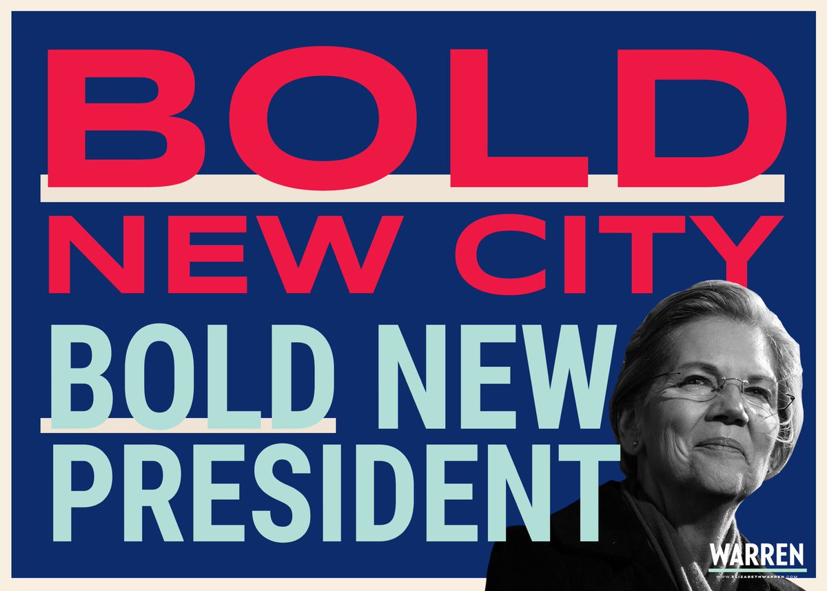 JaxForWarren's tweet photo. The Bold New City wants a Bold New President. 

Chip in to fuel our fight: https://t.co/a3K3LEABtO https://t.co/z8DmnpKxVp