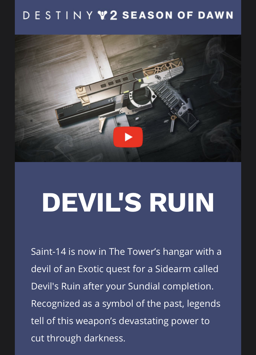 jerzy03's tweet photo. #destiny2 players: Please stop giving hand cannon quests, literally any other weapon would be better than the same weapon type over and over. 
Bungie: Got it, sidearms. 
😐 https://t.co/8VwiMgwO3v