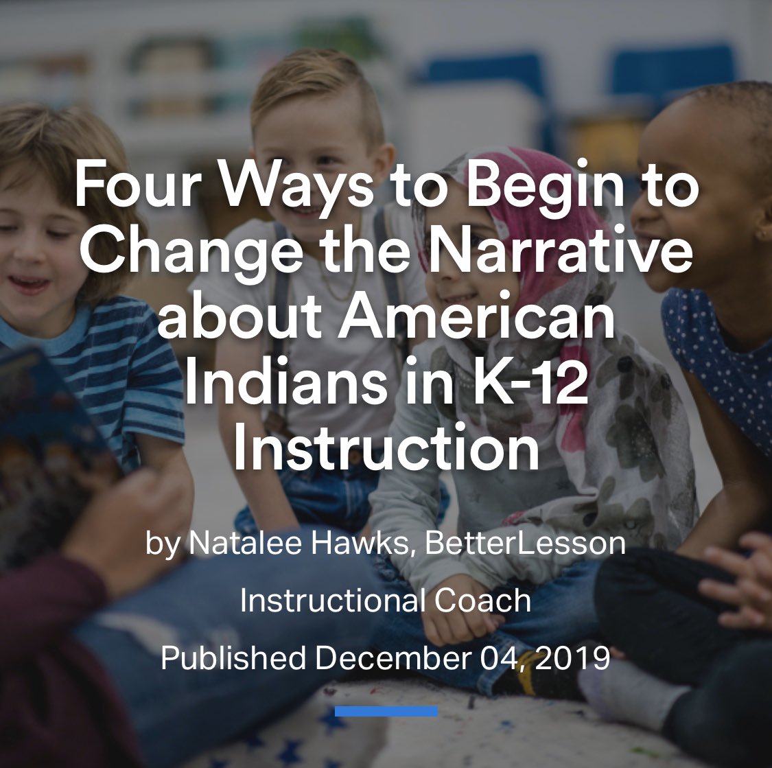 RT @WisDPIais: Four Ways to Begin to Change the Narrative about American Indians in K-12 Instruction blog.betterlesson.com/four-ways-to-c… | @WisconsinDPI @WisDPILit @BetterLesson @WieaOrg @WisDPIenviroed @NCSSNetwork @WCSS1  #wischat #wiamind #wiedu #firstnationswi