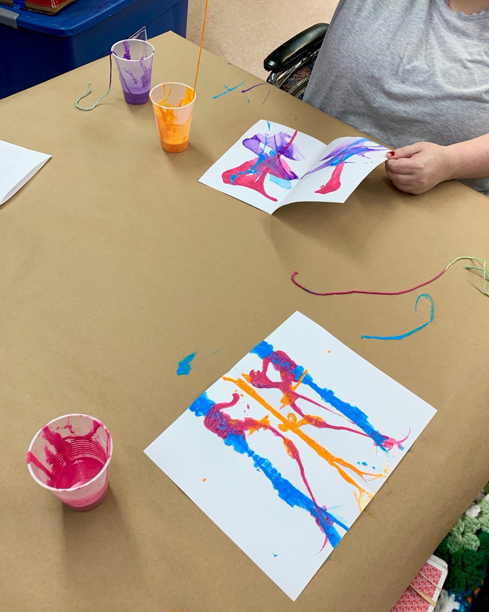 AzriaHealth's tweet photo. In Picasso Club #AzriaHealthMontclair made designs with nothing more than string and paint! They turned out to be quite abstract!
#AzriaHealth #Picasso #PicassoClub #Art #Painting #Strings #Paint #AbstractArt #Pretty #Artistic #Fun https://t.co/09ne8jIuzJ