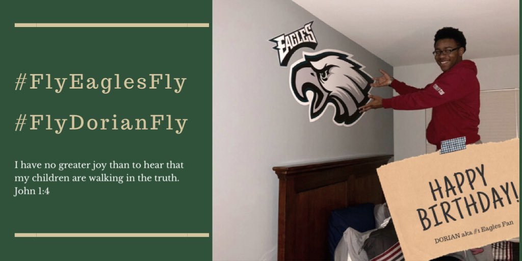 deedeewilbon's tweet image. Please join me in celebrating my son @sportsfanaticEC on his 18th Bday! #HeBleedsGreen #bestthingsincepockets @MalcolmJenkins @cj_wentz @CoachDPederson @ZERTZ_86 @AIHSPrincipal @Espngreeny