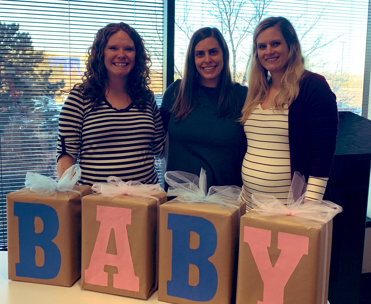 klar531's tweet photo. Something is in the water at @interactivehlth! We have 3 “mamas to be” in Account Management we got to celebrate and shower today. Congrats Jessica, Kristen and Jillian! 🍼🍼🍼 https://t.co/JrEUF3zzXC
