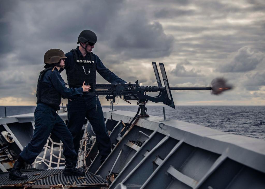 #USNavy photos of the day: #USNSJohnEricsson replenishes #USSMilius, an all-hands call aboard #USSAbrahamLincoln, Sailors stand watch aboard #USSMilius and #USSChancellorsville holds weapons training. ⬇️ info & download ⬇️: navy.mil/viewPhoto.asp