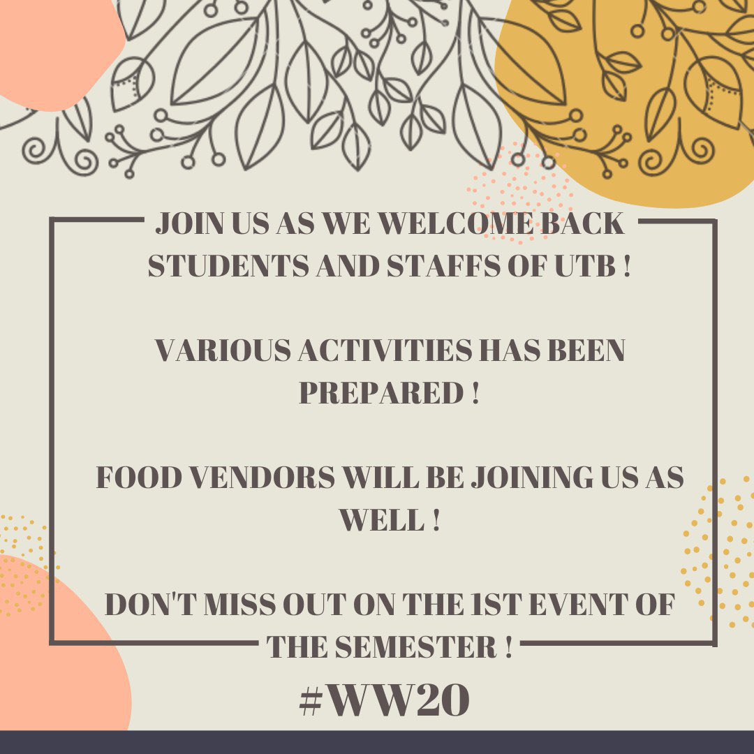 MPPUTB's tweet photo. Welcome back to Uni! ✨ https://t.co/sSYeres8wZ