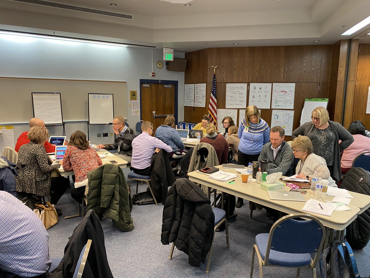ntelliott's tweet photo. Intense competition as @ahschools elementary administrators reviewed Catalyst strategies! @JackiBrickman #CatalystApproach #Kahoot #LeadersAreLearners https://t.co/OEXfHCpObG