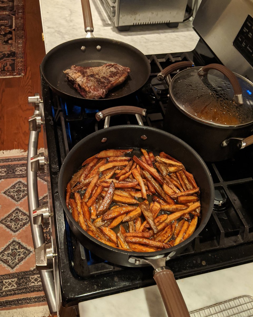 My favorite way to make fries: fry in a shallow layer of tallow ...