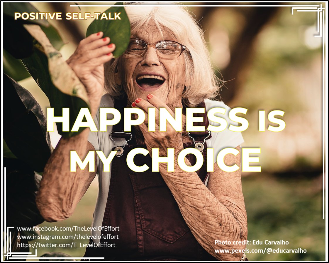 T_LevelOfEffort's tweet photo. "HAPPINESS IS MY CHOICE"
#TLOE #Positiveselftalk #Motivational #Inspirational #Quotes #Success #Quoteoftheday #Motivationalquotes #nyc #dubai #london #nz https://t.co/dZJJxMJ9Wc
