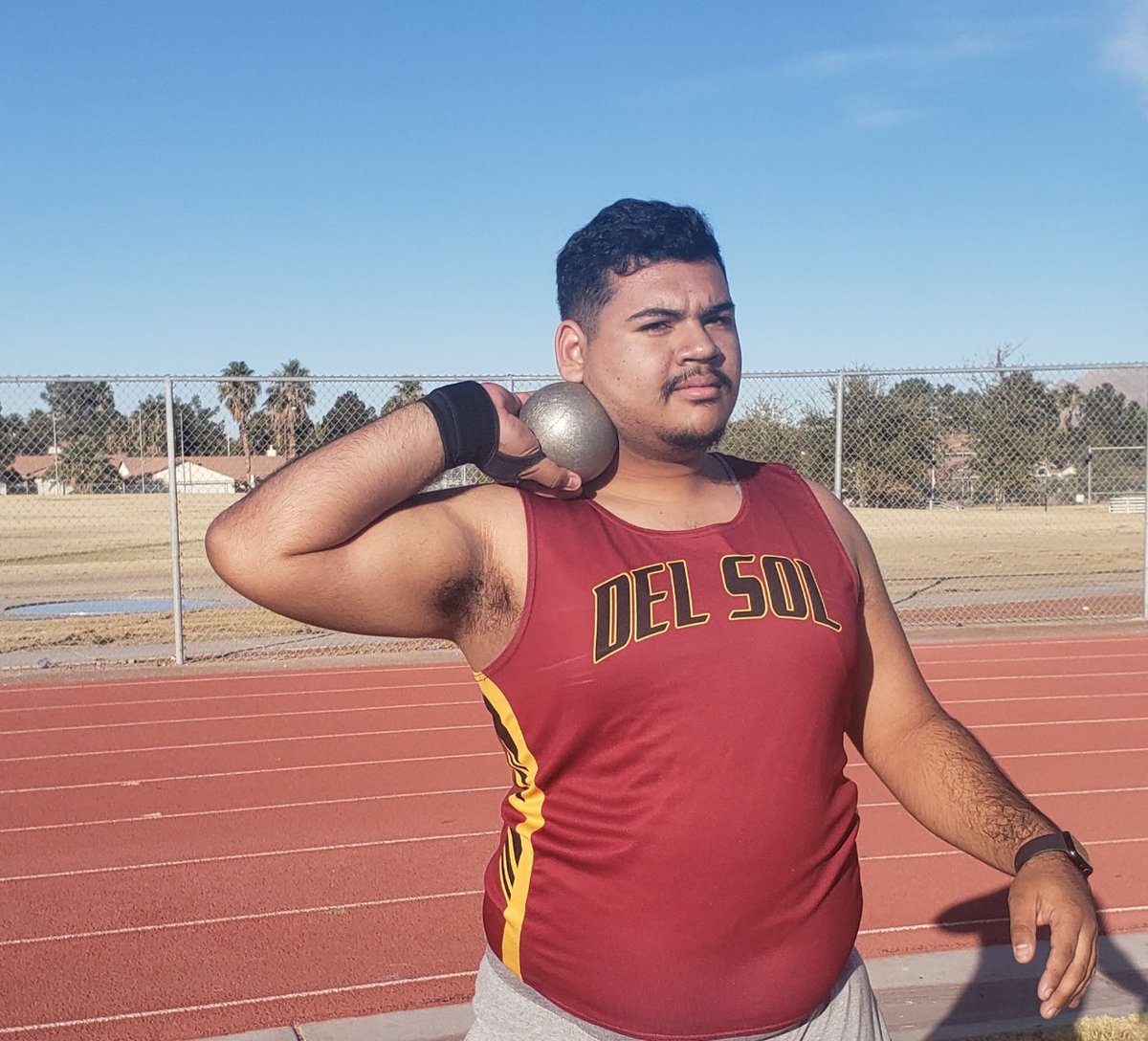 KingRedrick's tweet photo. Another signee today From Las Vegas Del Sol high school... Thrower @victorrrrcota welcome young man let's get to work @DSATRACK_FIELD #BuildTheFort The Future is now https://t.co/qGUy9DjByh