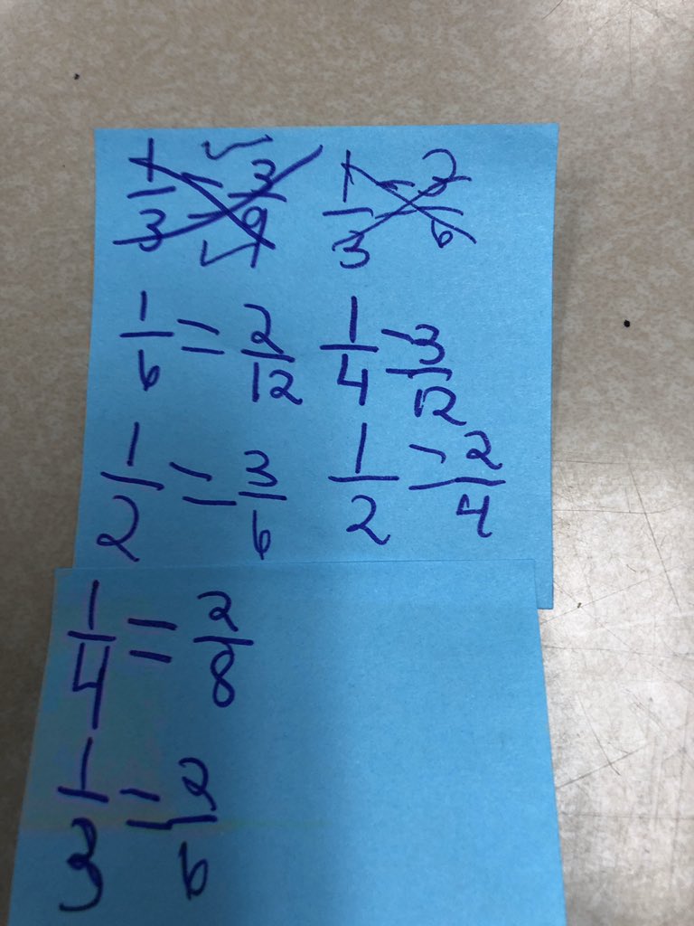 bowman_mandy101's tweet image. #4thgrademath Loved how excited this gal was after math practice today. She said these are all the equivalent fractions I figured out today! We all should love numbers like she does! #funfractions