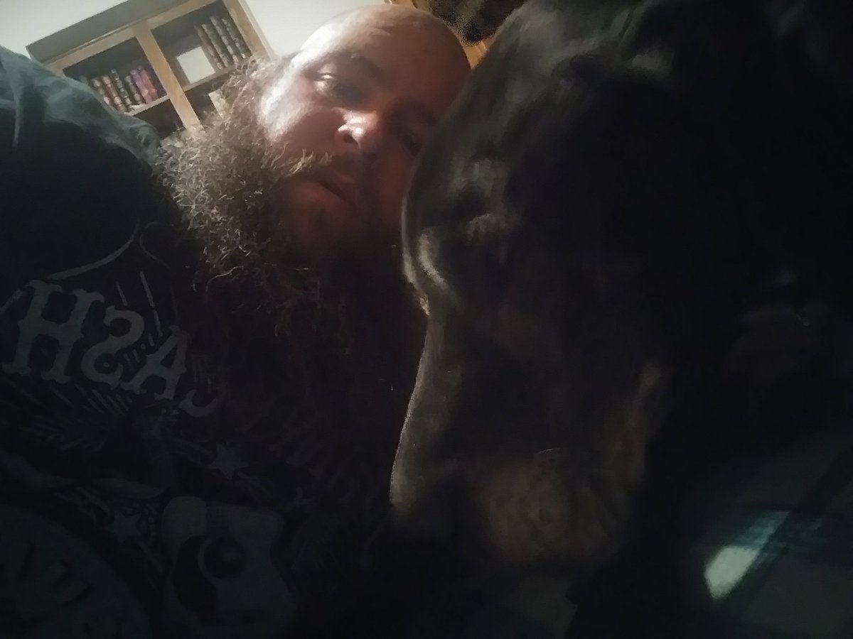 Real_BDFBand's tweet photo. People ask where the name Black Dog Friday came from. Meet my black dog Friday. Today we lost her. I'm gonna miss my girl Friday. March 10, 2011-January 8, 2020 #BDF #BlackDogFriday #RIPFriday #GreatDane #LoveYou #MissYou #RainbowBridge #MyGirlFriday #BigGirl https://t.co/8pjsF8QP5e