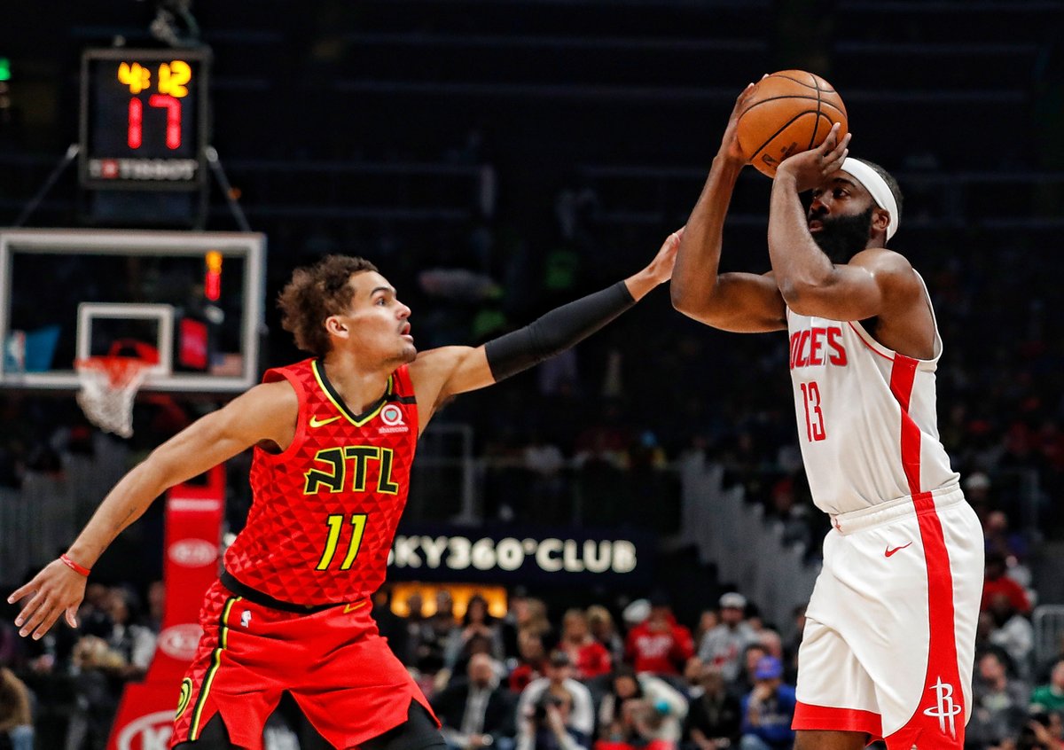 JAMES HARDEN (W)
41 PTS, 10 REB, 10 AST
9-34 FG, 4-20 3PT, 19-23 FT
8 TO, 3 BLK, 2 STL

TRAE YOUNG
42 PTS, 13 REB, 10 AST
11-30 FG, 4-11 3PT, 16-18 FT
3 TO, 1 BLK, 0 STL