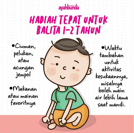 Ayahbunda's tweet photo. Memberikan hadiah merupakan salah satu bentuk tanda sayang dari orangtua ke anaknya. Tetapi memberikan hadiah yang berlebihan juga tidak baik untuk loh, Bun. Ini dia hadiah yang tepat untuk balita 1 - 2 tahun.
#Balita #Tipsbalita #Ayahbunda https://t.co/uzSoRGBpv8
