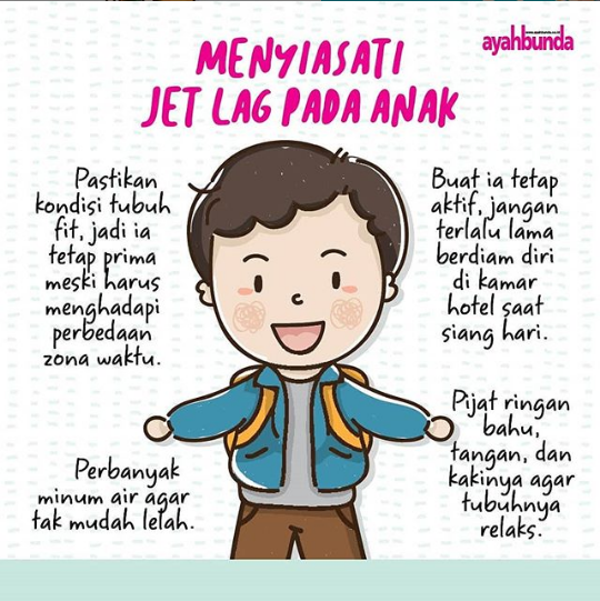 Ayahbunda's tweet photo. Bagi Anda yang melakukan perjalanan jarak jauh, pastikan si kecil tetap fit untuk kembali bersekolah usai liburan. Berikut tips siasati jet lag pada anak.
#Balita #Tipsbalita #Jetlag #Ayahbunda https://t.co/8lOOYCVfH5