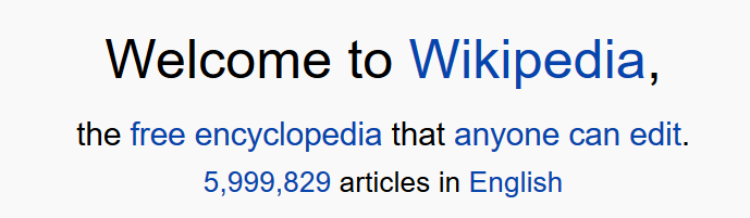 The English Wikipedia is nearing six million articles.