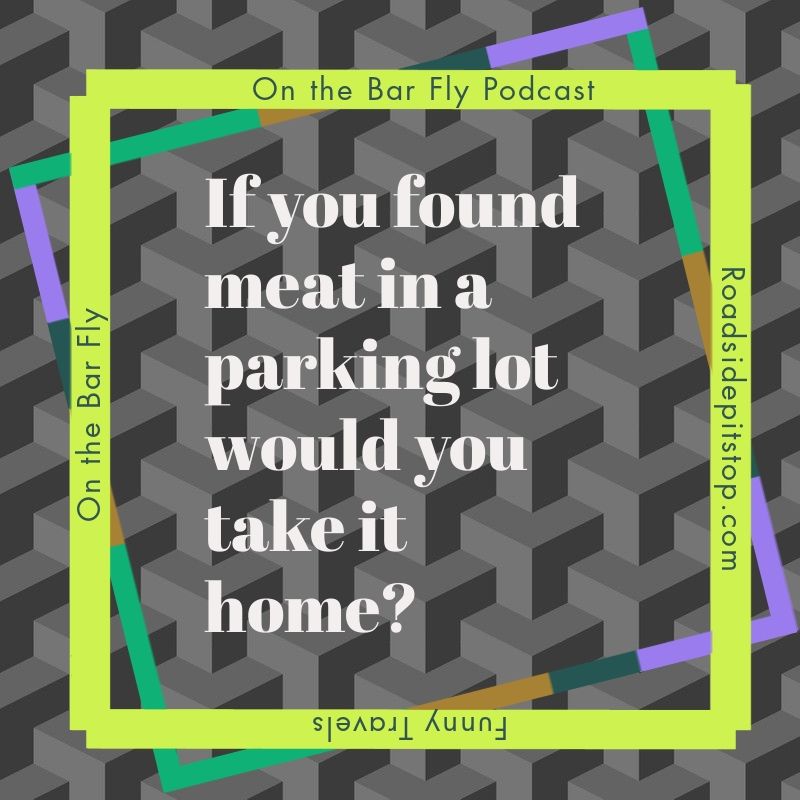 Episode 1 was a hoot, but we had questions about why you would consider eating meat you have found.
#onthebarfly #podcast #funnytravels #funnystories #roadsidepitstop #blog #pitreviews #roadkill #meat