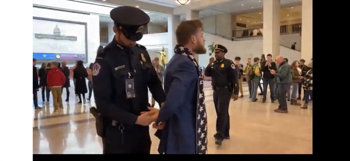OwenShroyerHQ's tweet photo. I have been unlawfully arrested by Capital Police!

Legal counsel has been notified. https://t.co/ZdKEvZ2Yyc