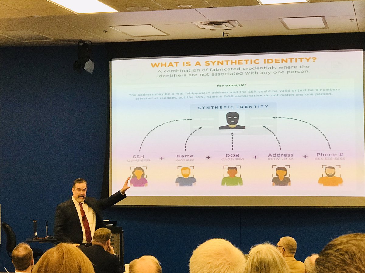 MeridianTech's tweet photo. Is synthetic identity a term you’re familiar with? It’s something that an identity thief sure knows. Today’s Identity Theft is Real class is fascinating! https://t.co/shv9CDJZOe