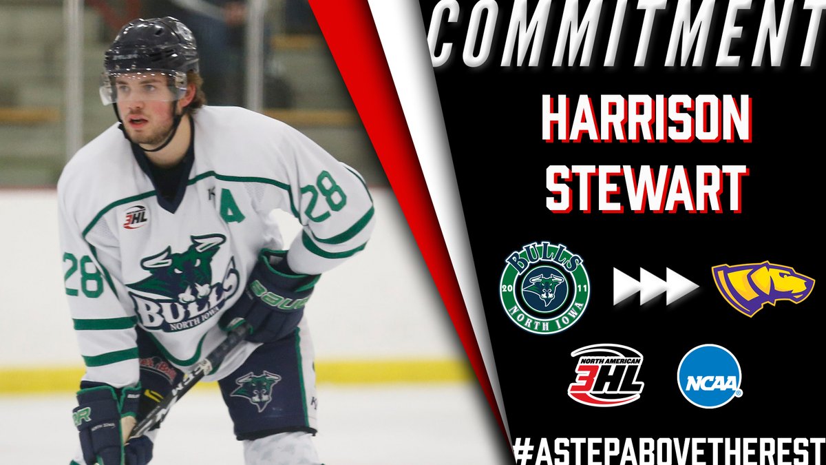 NA3HL's tweet photo. #NA3HL Commitment Alert: @NorthIowaBulls defenseman Harrison Stewart has committed to play NCAA Division III hockey for @UWSPMhockey #StepAbovetheRest https://t.co/jblt8OthWj https://t.co/nKZjxmhnBU