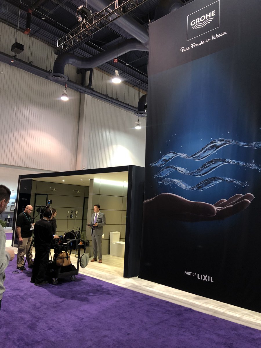 Seeing a camera crew around DBD Supplier booths?  That’s the filming of our KBIS Showroom Experience Tour.  #ADStrong #KBIS2020 <a href="/GROHE_US/">GROHE US</a> <a href="/lindahoff_adhq/">Linda Hoff</a>