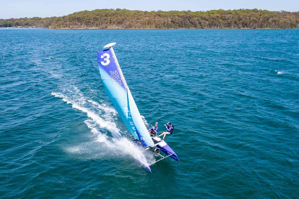 The #InspireLearning Camp is well underway at Lake Macquarie as our Australian sailors take to the water. How stoked were you the first time you went sailing? ⛵ 

We owe these smiles to our amazing partner the <a href="/OOSNSW/">Office of Sport NSW</a>. #SailGPInspire #forgingthefuture #forceforgood