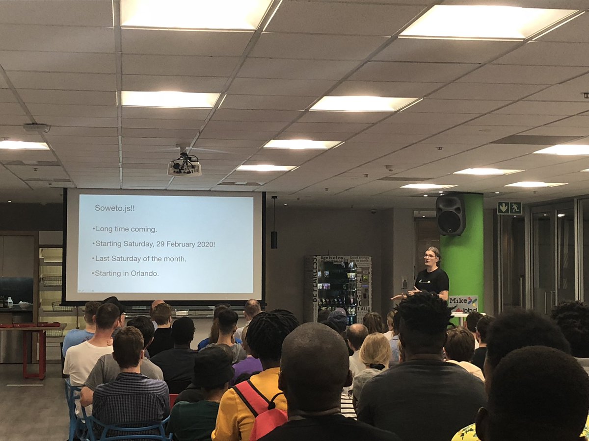 Katescub's tweet image. This is amazing! Soweto based JS community 🙌🏽#ExpandingEcosystems #JavaScripteverywhere #Soweto #JavaScript @JoziJs