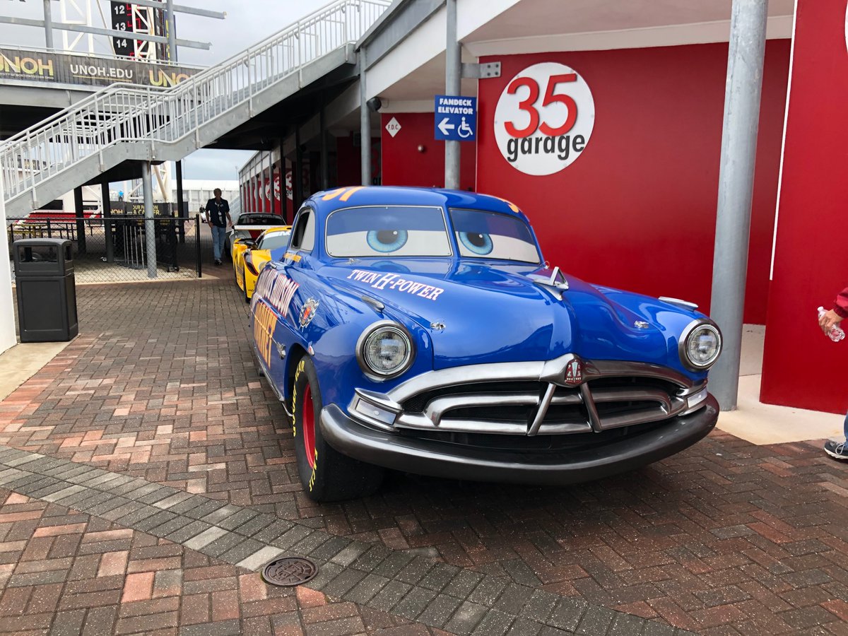 WDWNT's tweet photo. The Fabulous Hudson Hornet is on display at Daytona International Speedway today for the Rolex 24 race. https://t.co/gb01r3PULw