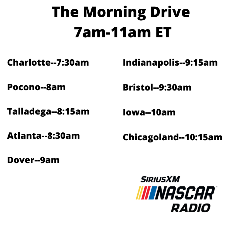 SiriusXMNASCAR's tweet photo. Tomorrow starting at 7am ET don't miss @SiriusXMNASCAR's #TrackDay!

All day track representatives will pitch why YOU should attend their race weekend(s) in 2020!

If you can't listen live, check your track out anytime On-Demand with the @SiriusXM App 📡📻 https://t.co/2ubBM4KuIv