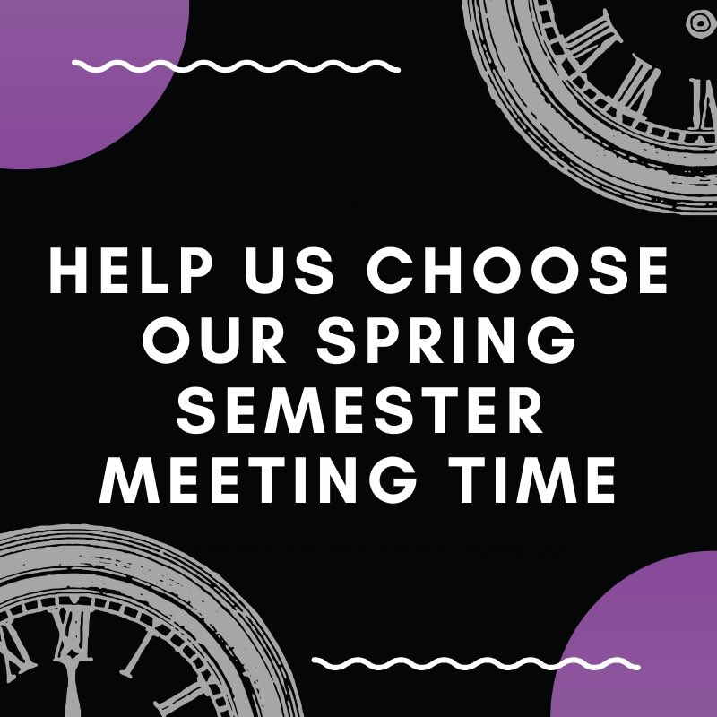 AdClubCCC's tweet image. Less than one day until we finalize our spring 2020 meeting time! Click here: bit.ly/2G1G9vJ to put in your availability if you would like to attend meetings. We will announce our official meeting time after it gets finalized tomorrow ✨