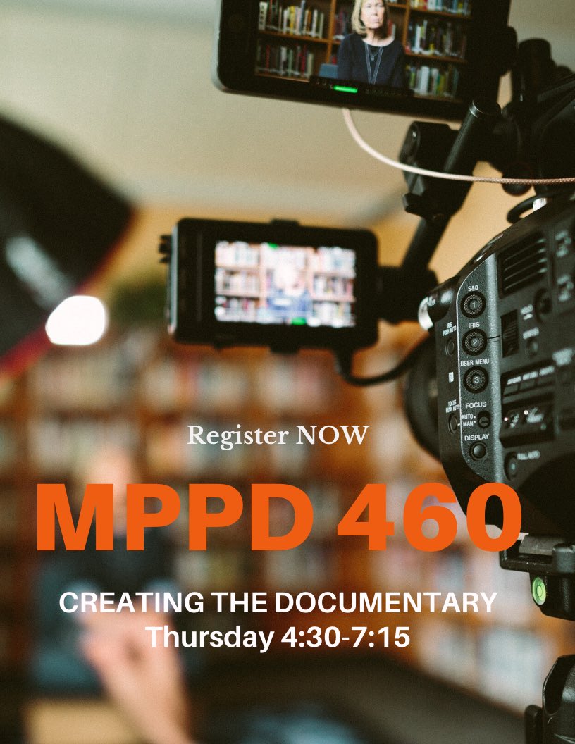 MSUMPPD's tweet image. Are you interested in making a documentary? Have you not met your full-time course load? Register NOW, spots are still open!