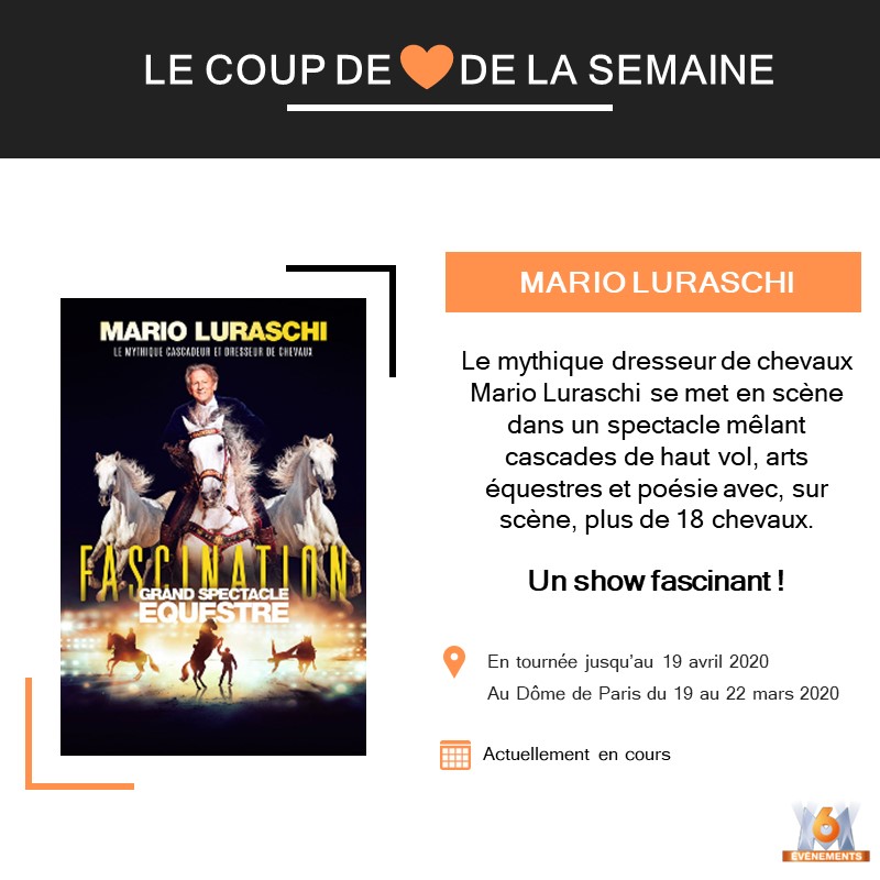 Le coup de ❤️ de la semaine !

Retrouvez Mario Luraschi en tournée dans toute la France et du 19 au 22 mars au <a href="/Dome_de_Paris/">DÔME de Paris</a>  ! 🤩

<a href="/20h40Prod/">20h40 Productions Officiel</a>