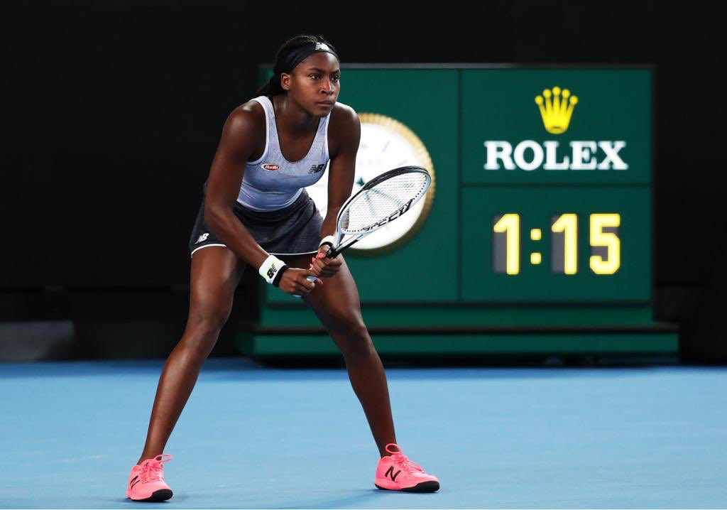 KnowYourValue's tweet photo. Tennis history in the making: @CocoGauff is the first American woman to reach the 3rd round in her first 3 major tournaments in the last 30 years. Gauff will face-off with @naomiosaka at the #AusOpen at 3am EST Friday morning. Will you be watching? 🎾 https://t.co/1mu3Hn7NGO