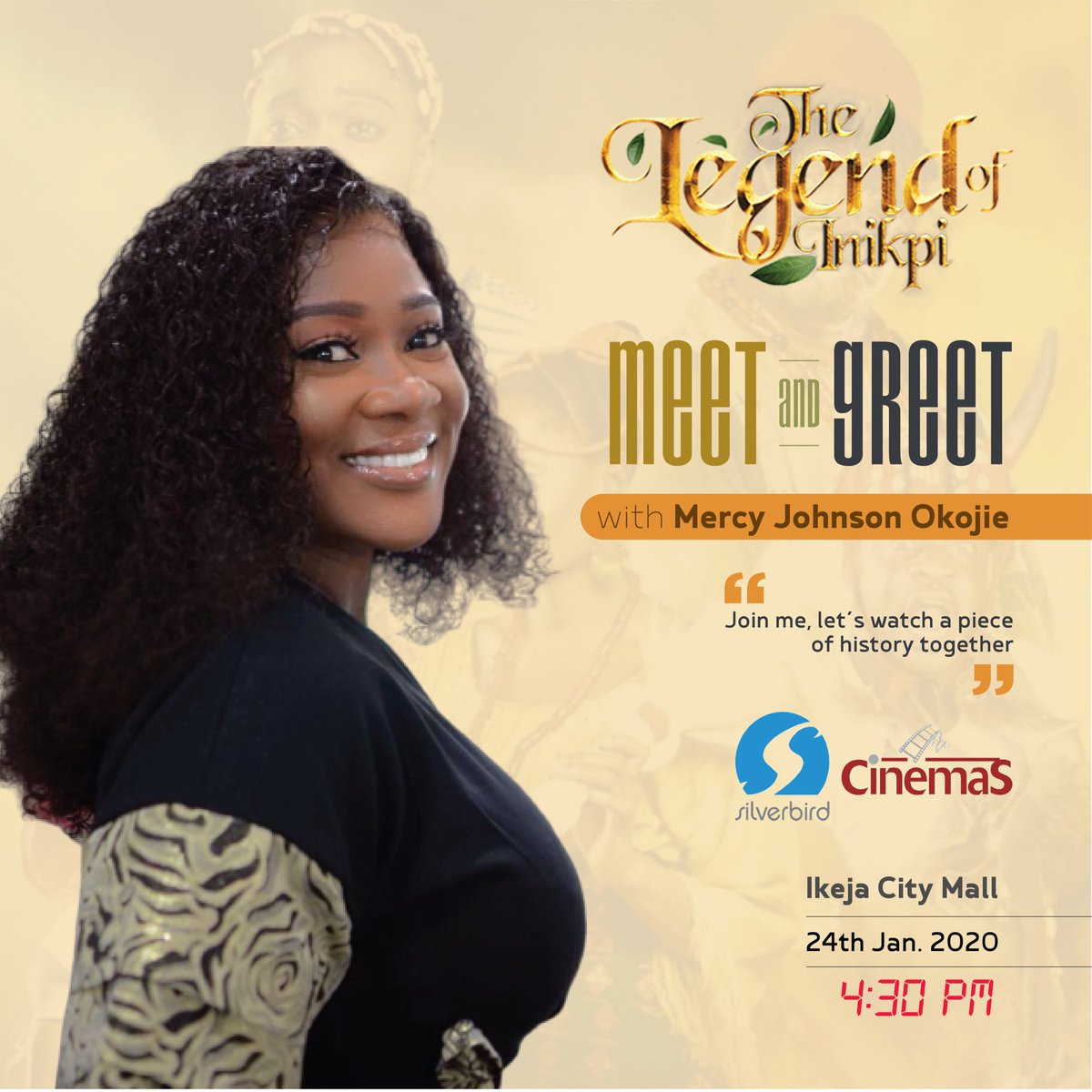 realmercyj's tweet image. Let’s hangout tomorrow at the Ikeja City Mall from 2:00 pm and watch #TheLegendofinikpi  as it hits the cinemas!! Who’s coming? 💃🏾