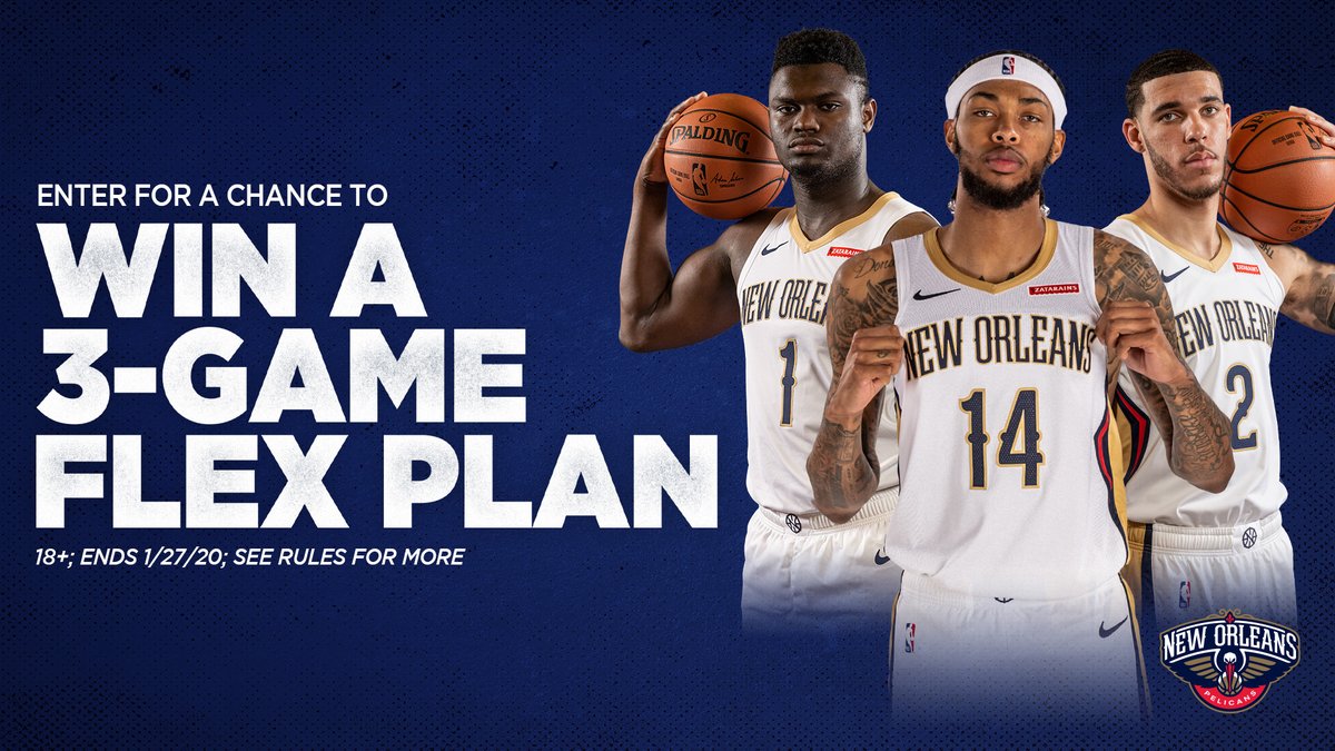 PelicansNBA's tweet photo. With the #Pelicans playing their best ball of the season, we're giving one fan the chance to win a custom lower level three-game plan (two seats) 🙌

Enter here: https://t.co/9ZrjLqRDir https://t.co/0aoyRcgnEJ