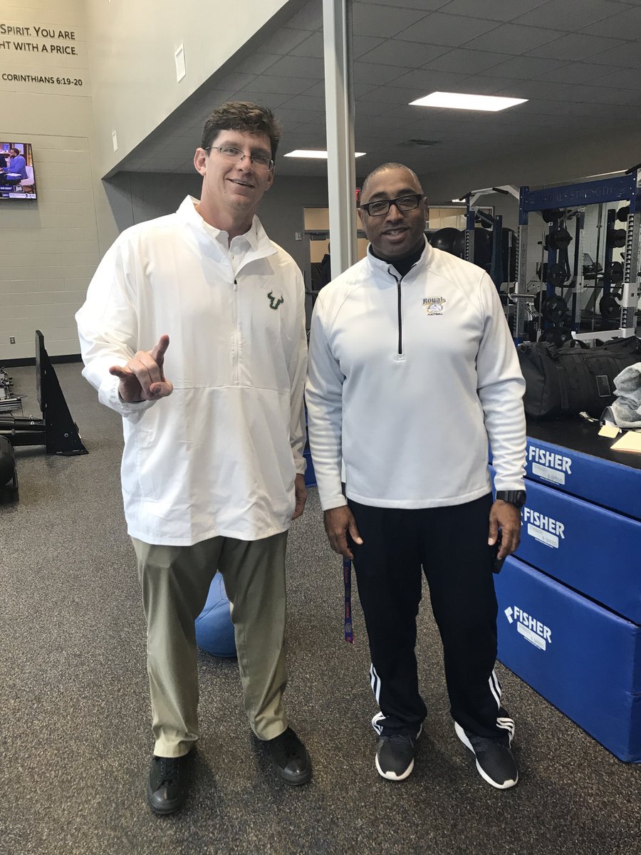 Great visit with Coach Mo from USF!! Go Bulls!! ⁦<a href="/TFA_Athletics/">TFA Athletics 🦁</a>⁩ ⁦<a href="/USFFootball/">USF Football</a>⁩