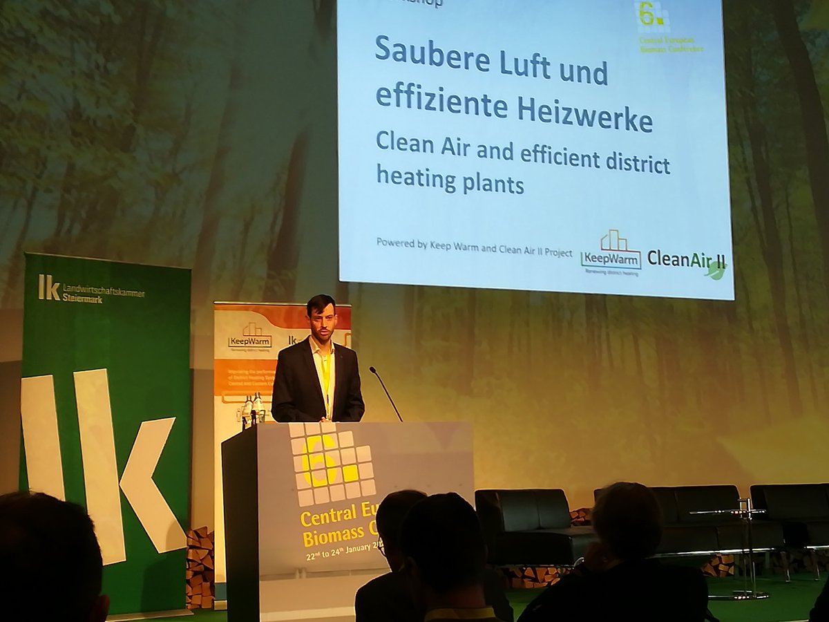 KeepWarm_EU's tweet photo. The 1st #InspireEvent of #H2020 @KeepWarm_EU project in cooperation with Clean Air II project within 6th @cebc2020 has started in Graz https://t.co/Z8fvxl7sV2