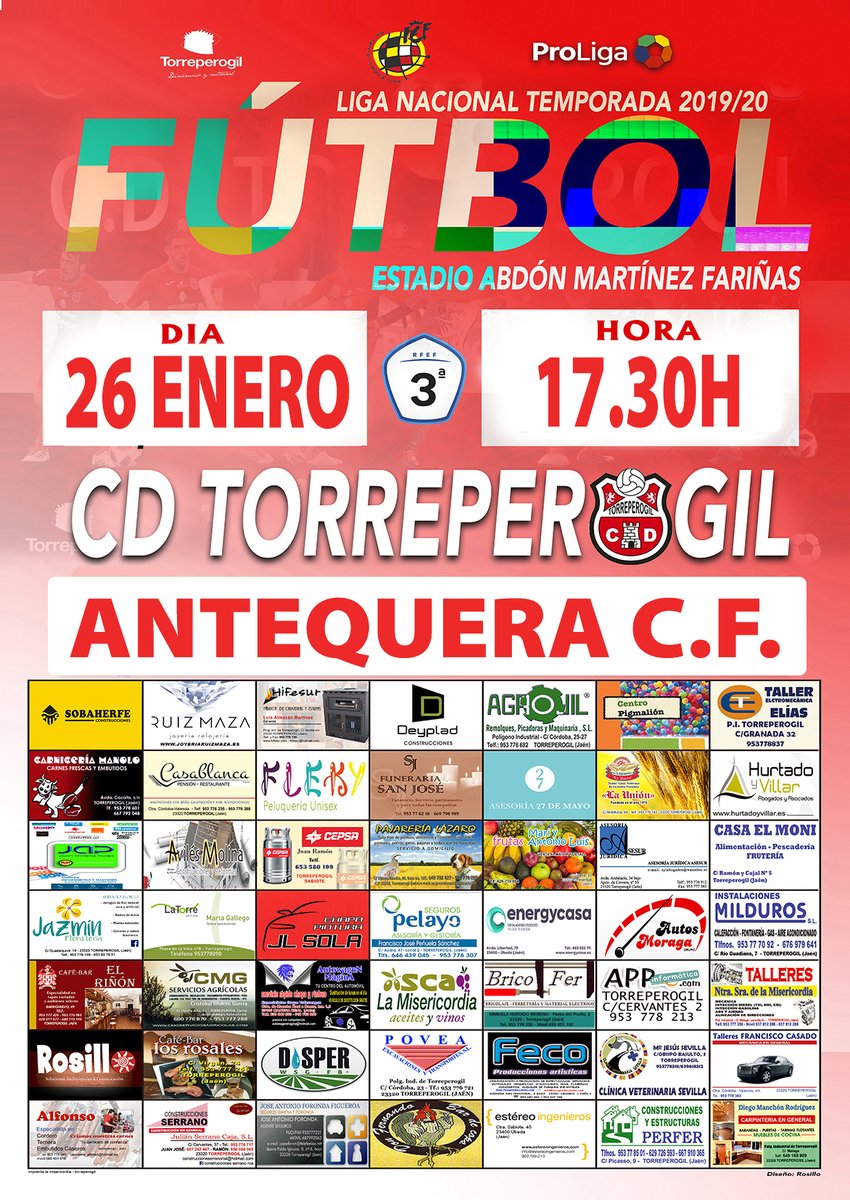 CDTorreperogil's tweet photo. ❤️¿SABES QUE JUGAMOS EL DOMINGO EN CASA?❤️

Ni más ni menos que frente a un grande del fútbol andaluz, nos visita el @AntequeraCF  el ´próximo DOMINGO 26 DE ENERO a las 17.30 horas con el 100% de ganas y motivación. #AÚPASPORTING https://t.co/1qYedBznMs