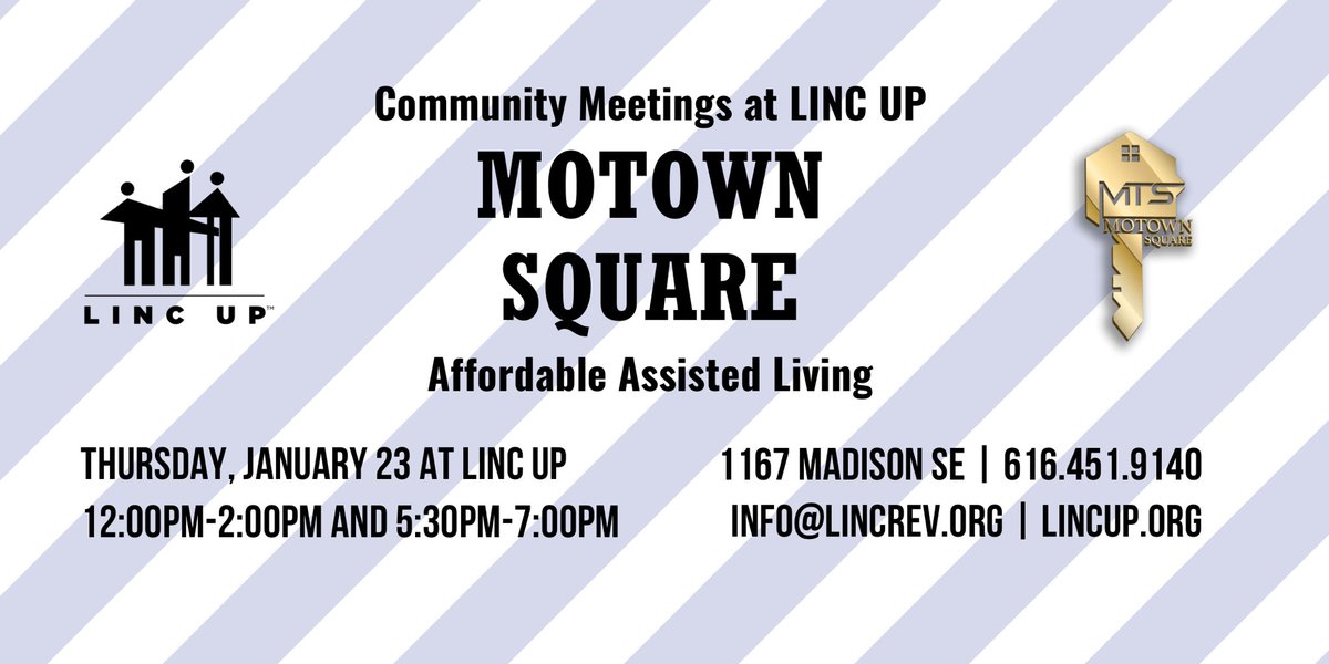Today we will be hosting two community meetings to discuss a new development!

Motown Square will be an Affordable Assisted Living development located in 49507/Madison Area neighborhood! 

We’ll be back around noon to give some highlights during the meeting!