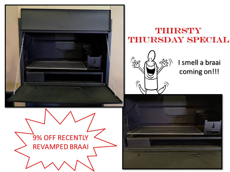 TFirescc's tweet photo. I SMELL A BRAAI COMING ON!
Weekly special: Running until Thursday 30th January 2020

Grab yourself an 1180mm contractors braai, complete with a 2.4M electro galvanized flue AND an electro galvanized turbo cowl for R6992.44! Contact us on 021 981 1988 

https://t.co/yYWwUiD7RB https://t.co/onpUYwQKw3