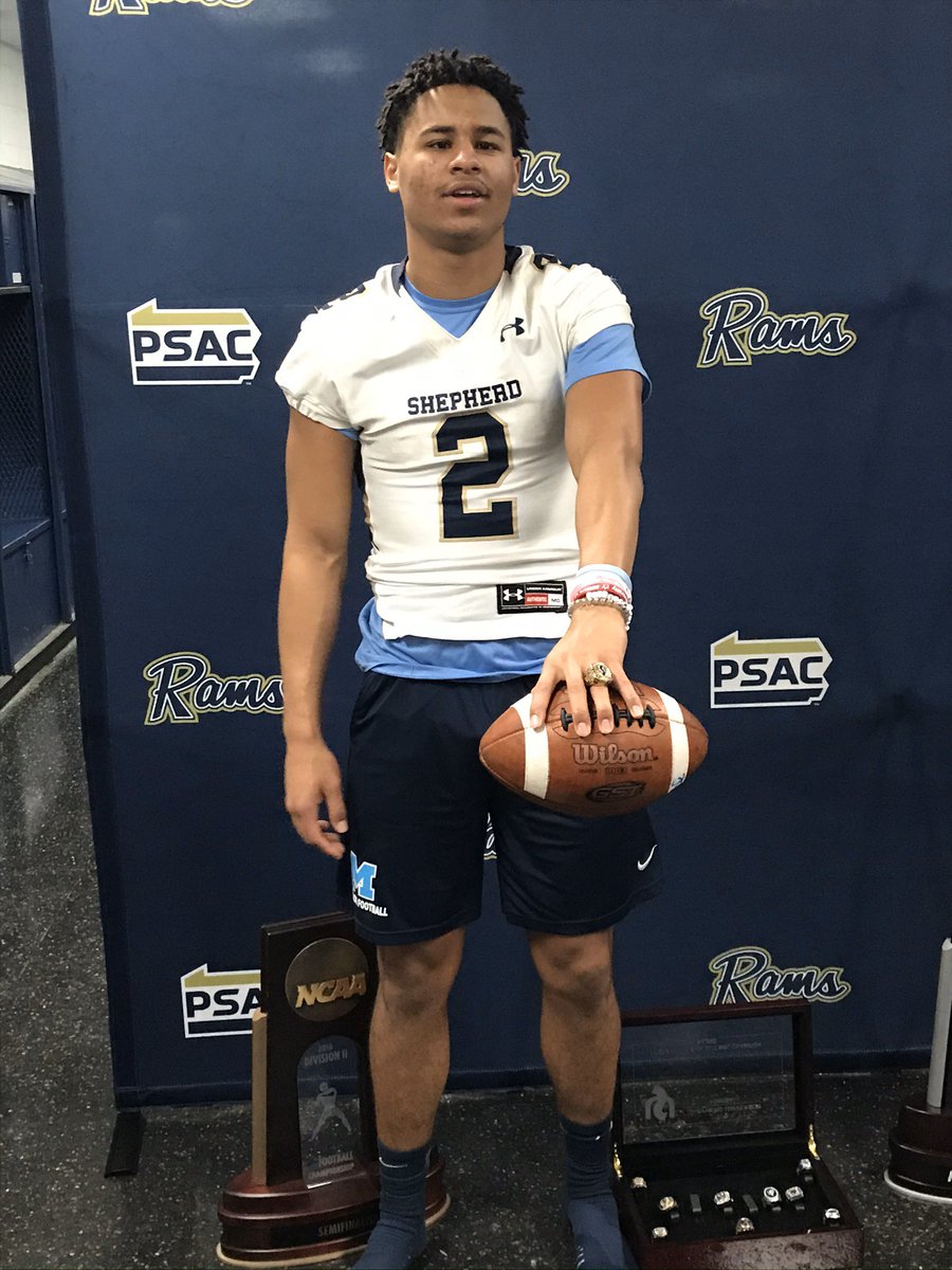 spain_tj's tweet photo. After a great visit and talk with @CoachMcCook . I am blessed to say that I am 100% committed to Shepherd University💙💛🐏 #Team92 . @CoachCal15 @CoachPope_  HAPPY BIRTHDAY GRANNY 🤩❤️ https://t.co/zNwueIyqsc