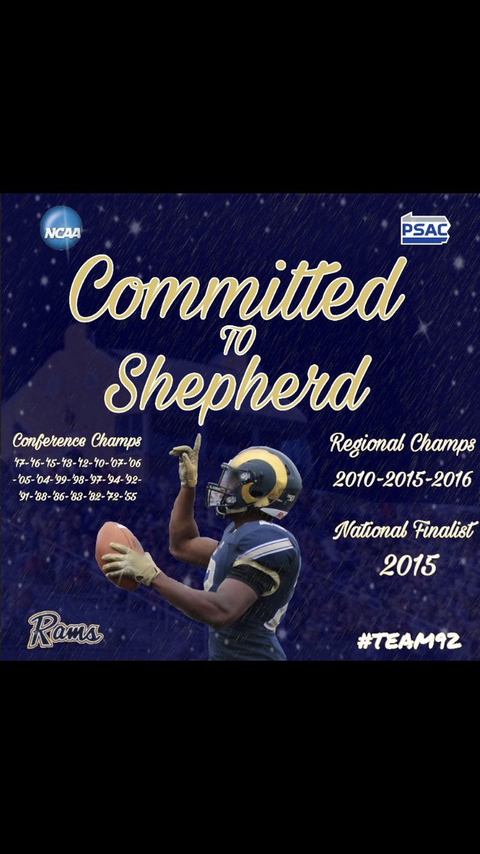spain_tj's tweet photo. After a great visit and talk with @CoachMcCook . I am blessed to say that I am 100% committed to Shepherd University💙💛🐏 #Team92 . @CoachCal15 @CoachPope_  HAPPY BIRTHDAY GRANNY 🤩❤️ https://t.co/zNwueIyqsc