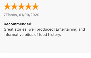It makes our day to read your listener reviews on <a href="/ApplePodcasts/">Apple Podcasts</a>. We get a little misty-eyed to learn about all those fans of food history out there.