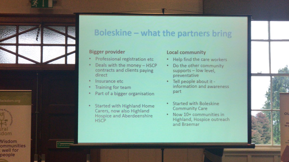 OtBcommunities's tweet photo. After a lovely lunch we are now hearing about different ways care can be provide #boleskinemodel #coopmodel @CrichtonTrust #creatinggoodplacestogrowold https://t.co/nxWnPDfI3K