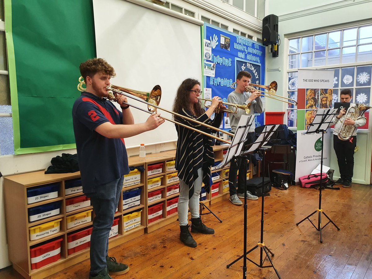 We are so lucky to have had visitors from the Royal Welsh College to perform for us!! They have inspired us to learn an orchestral instrument too!! <a href="/RWCMD/">Royal Welsh College of Music & Drama</a>