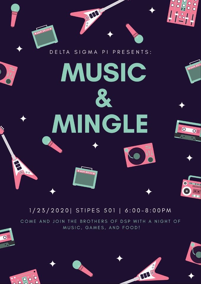 WIUDeltaSigmaPi's tweet image. Come join us today for our Music and Mingle event in Stipes 501 from 6-8 pm!!!
