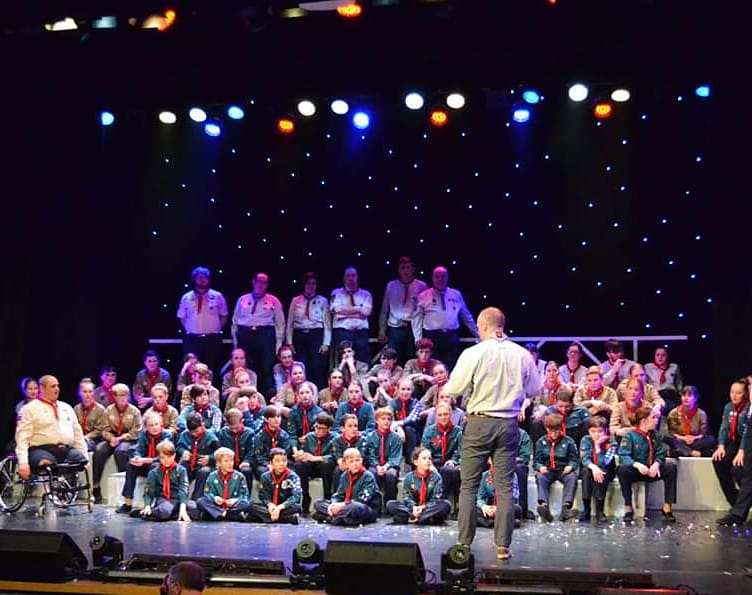 WhitleyShowtime's tweet photo. Well that's the dress rehearsal complete! Thanks to @NorthlandScouts County Commissioner, Michael Wood-Williams for coming along and giving our gang some words of encouragement🙌 Roll on opening night… just over 6 hours to go 😮  #scouting #iscout #gangshow #whitleybayplayhouse https://t.co/1b7FOU4xoZ