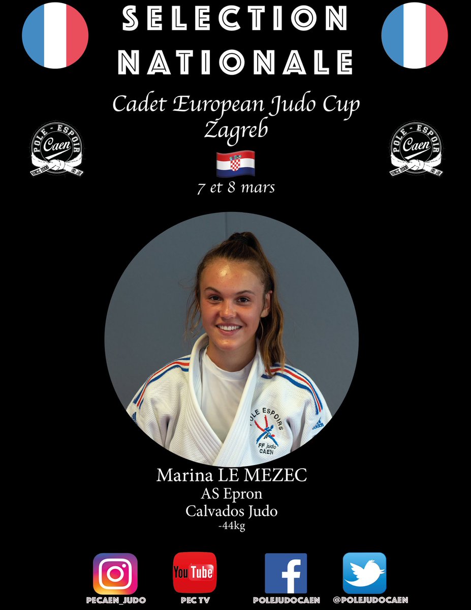 polejudocaen's tweet photo. Marina en route pour la Croatie avec l équipe de France cadettes 
@CSNHoulgateCaen https://t.co/jzrM6gY2EW