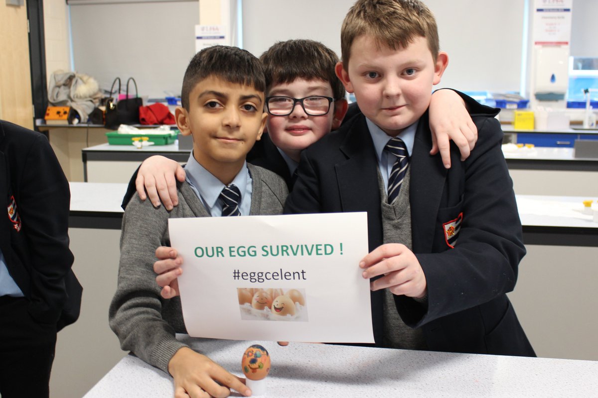 lostockacademy's tweet photo. Year 7 Students worked in groups to design egg crates and parachutes then built and tested them with the aim of keeping their egg intact. After dropping them from the roof two groups managed to keep their eggs in one-piece #CrackingEffort #EggcelentWork #STEM https://t.co/TaFsfqU7Mh
